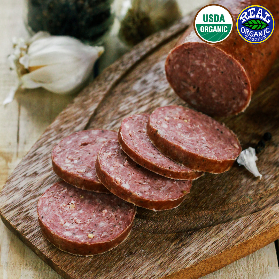 Organic Grass Fed Regenerative Beef Summer Sausage 12 oz (limit 5)
