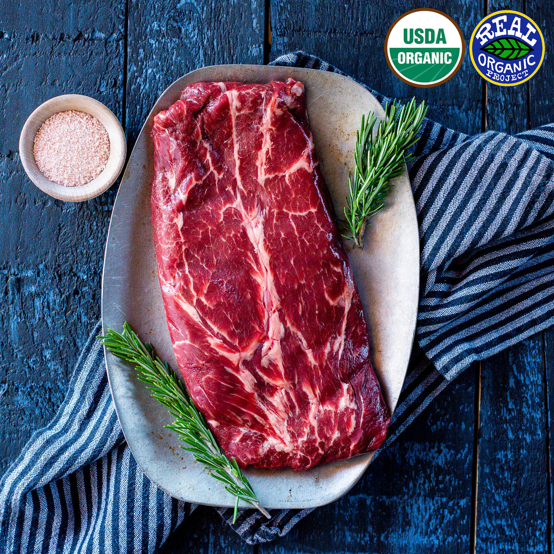 Organic Grass Fed Regenerative Flatiron Steak 1 lb