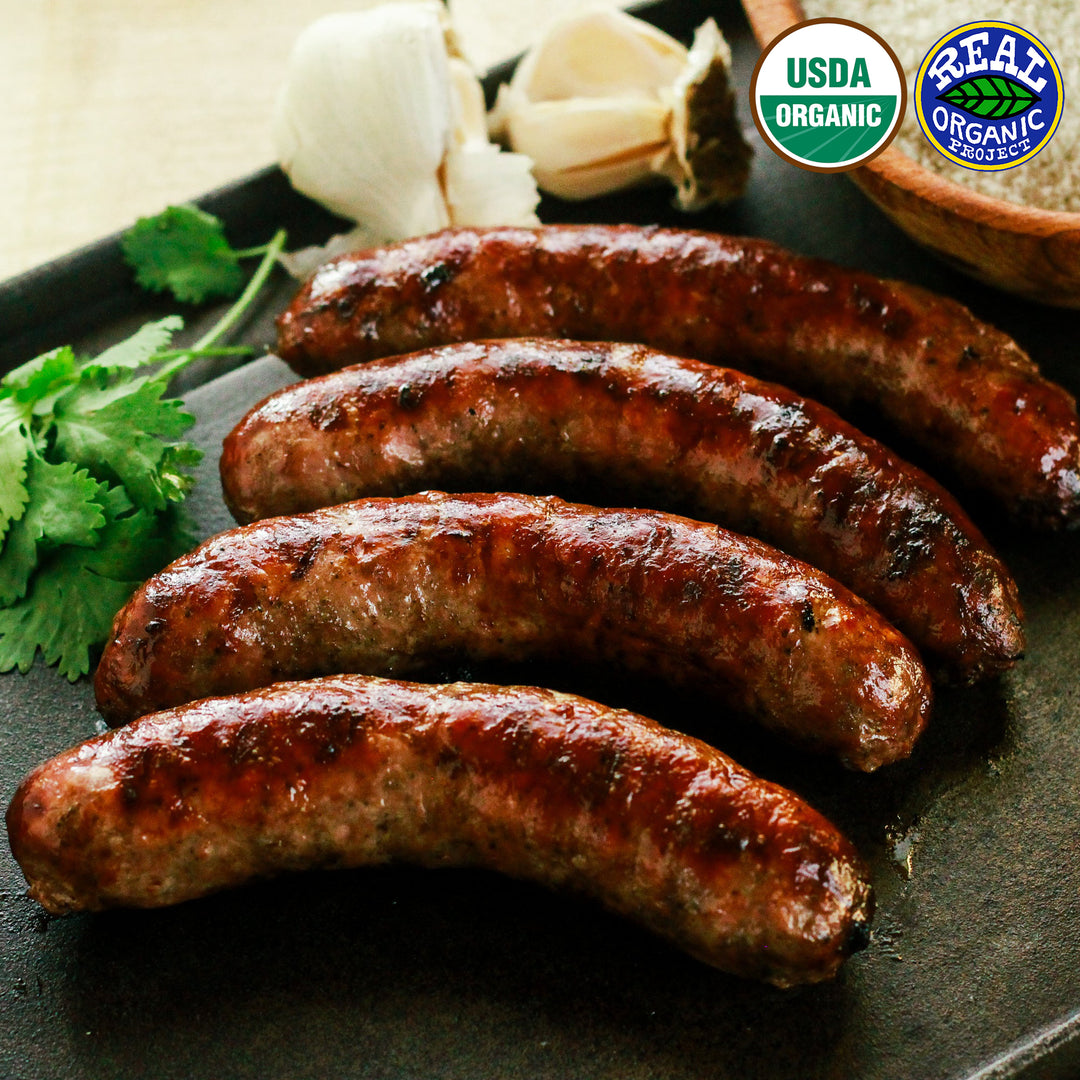 Regenerative Grass Fed Organic Hot Italian Beef Sausage