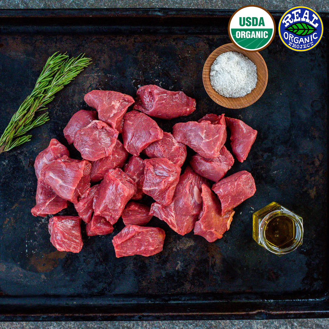 Regenerative Organic Grass Fed Stew Beef (limit 10)