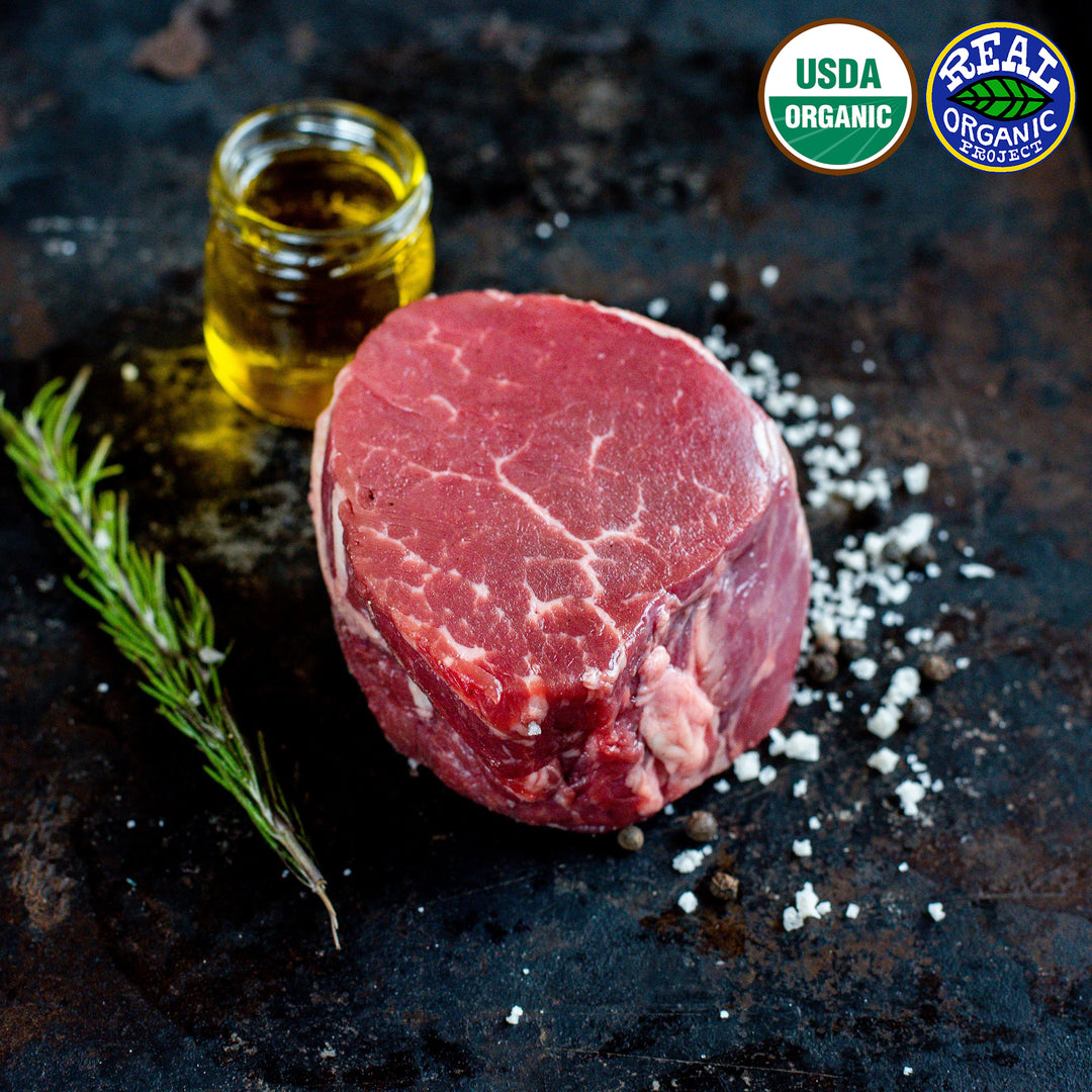 Organic Grass Fed Tenderloin (Filet Mignon) Steak