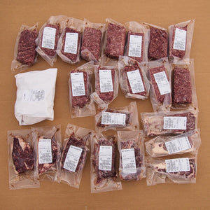 #1: Grass Fed (not certified organic) Sixteenth with Flank and Sirloin Steaks