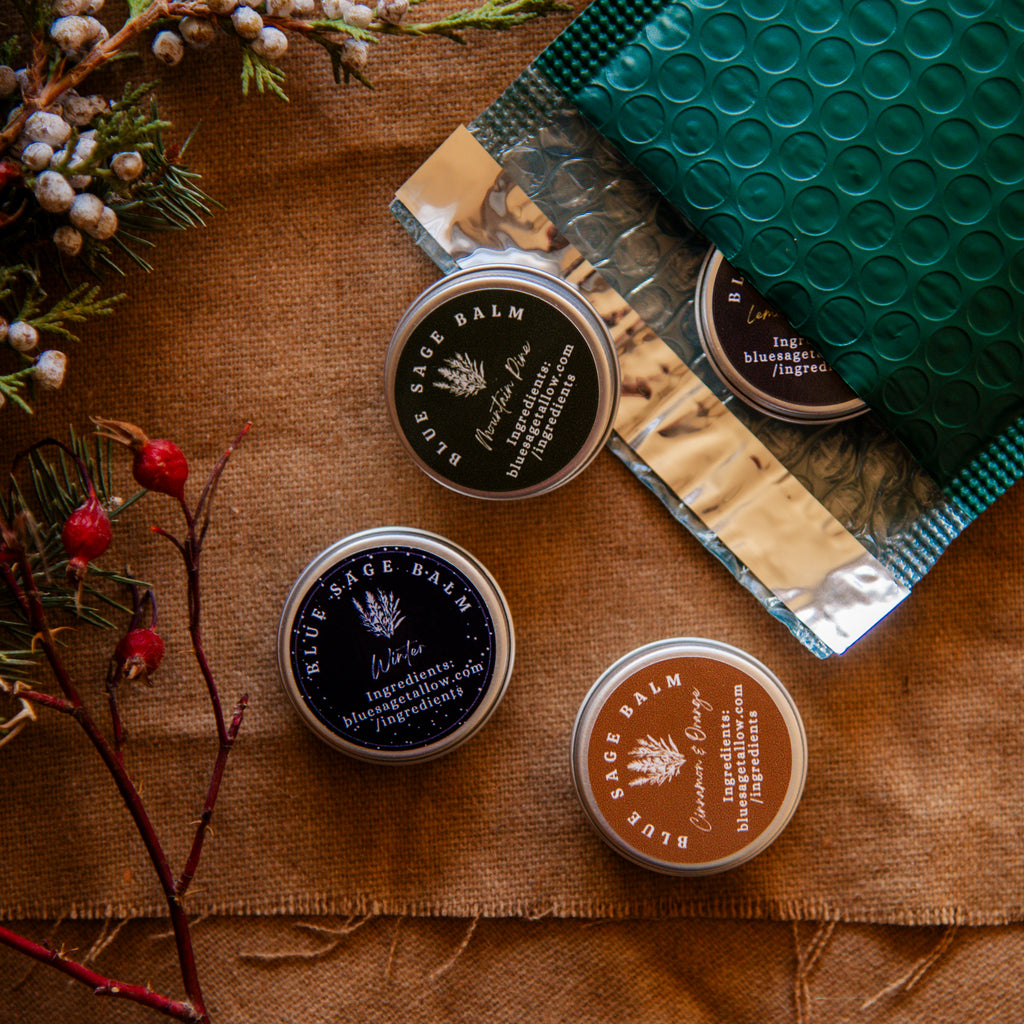 Christmas Tallow Gift Bundles Blue Sage Balm