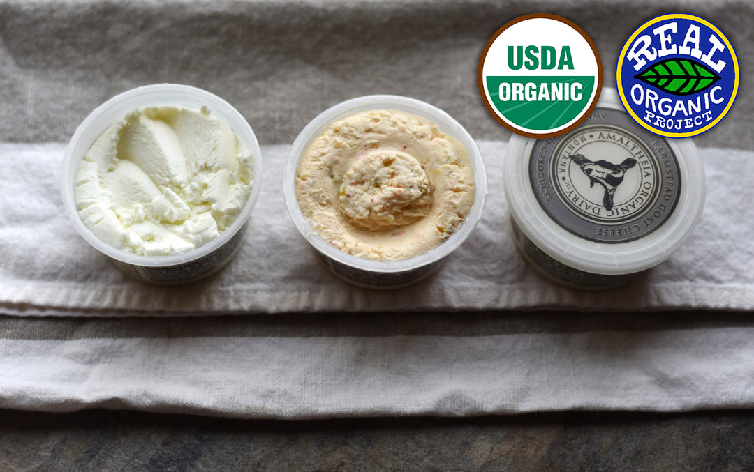 Amaltheia Certified Organic Goat Cheese Roasted Garlic &amp; Chive Chevre