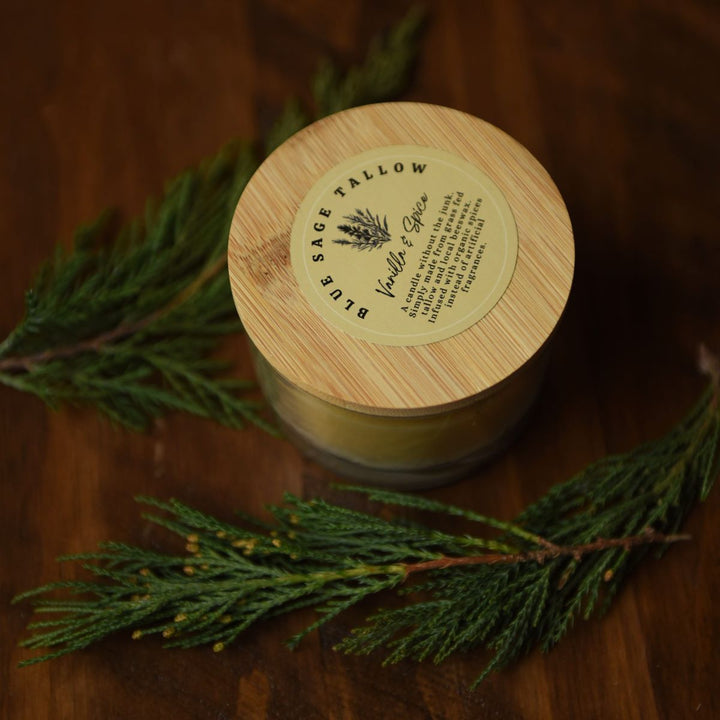 Blue Sage Tallow & Beeswax Candle (ships separately via USPS)