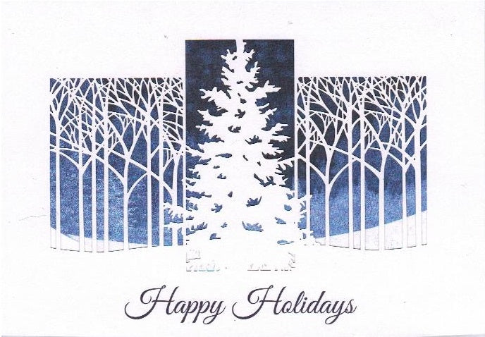 Christmas Card: Happy Holidays Tree