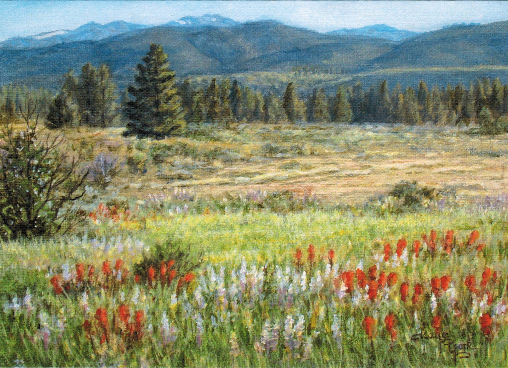 Gift Card by Kaye York: Paintbrush and Lupine