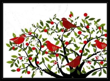Christmas Card: Partridges